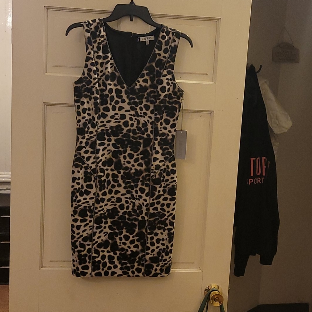 Animal print cocktail dress